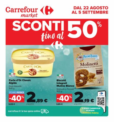 Volantino Carrefour Market dal 22 agosto al 5 settembre 2024