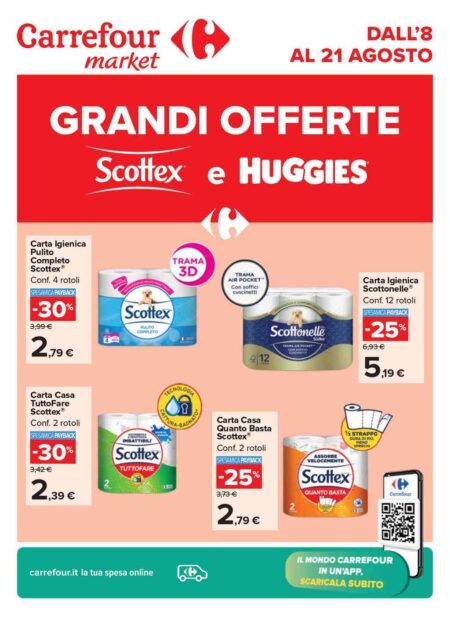 Volantino Carrefour Market Grandi Offerte dal 8 al 21 agosto 2024