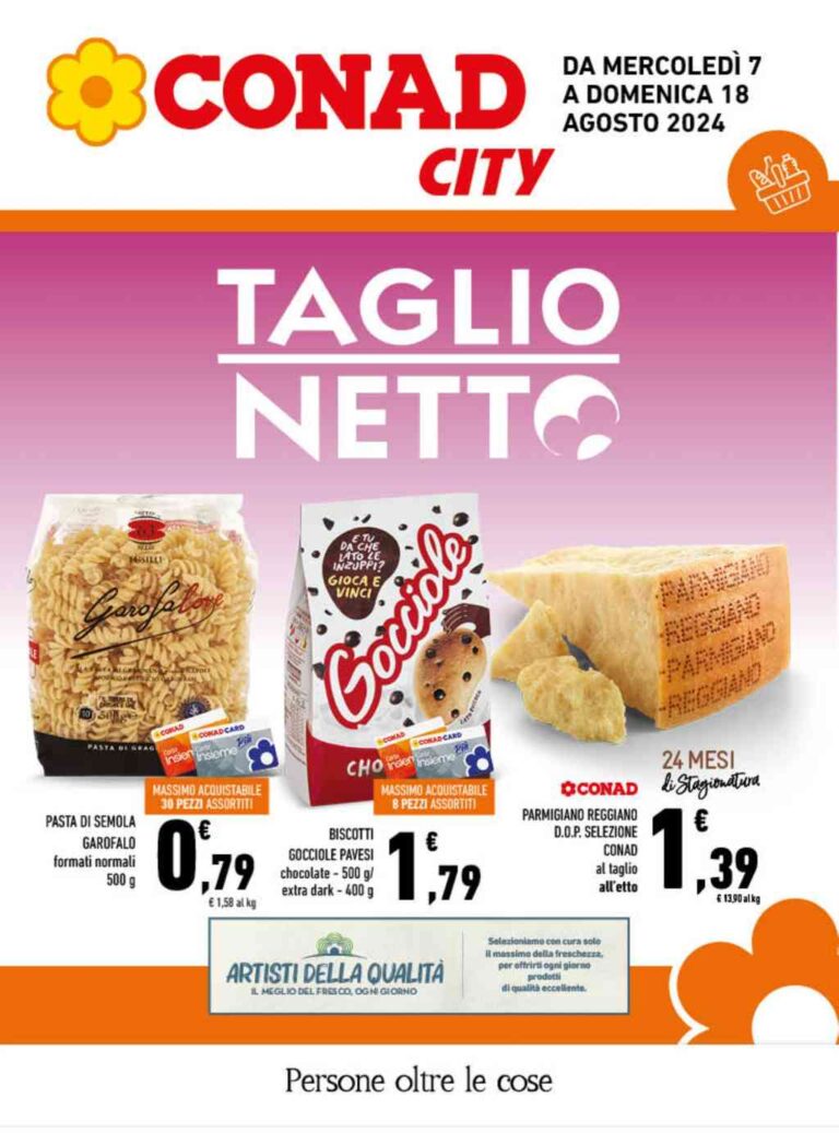 Volantino Conad City Campania dal 7 al 18 agosto 2024