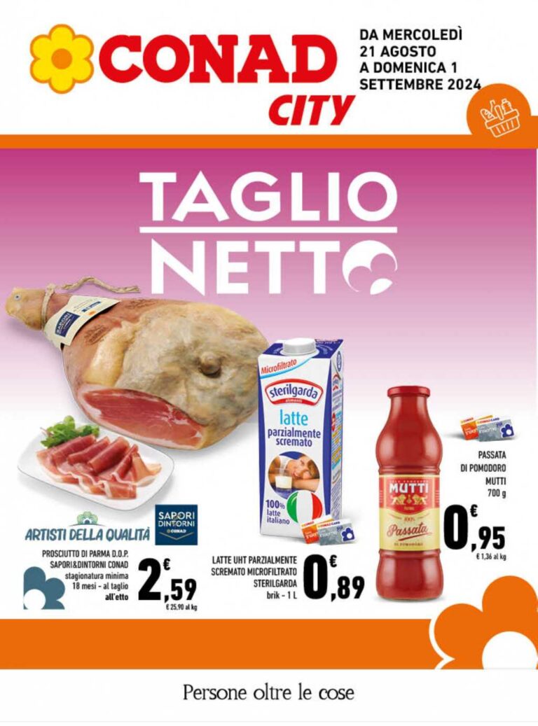 Volantino Conad City Lazio dal 21 agosto al 1 settembre 2024