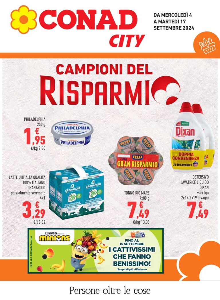 Volantino Conad City Lombardia dal 4 al 17 settembre 2024