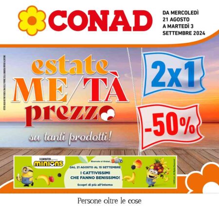 Volantino Conad Lombardia dal 21 agosto al 3 settembre 2024