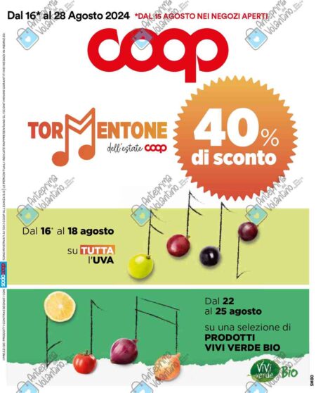 Volantino Coop Alleanza 3.0 dal 16 al 28 agosto 2024