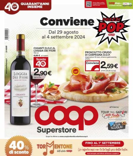 Volantino Coop dal 29 agosto al 4 settembre 2024