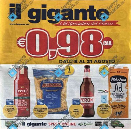 Volantino Il Gigante dal 8 al 21 agosto 2024
