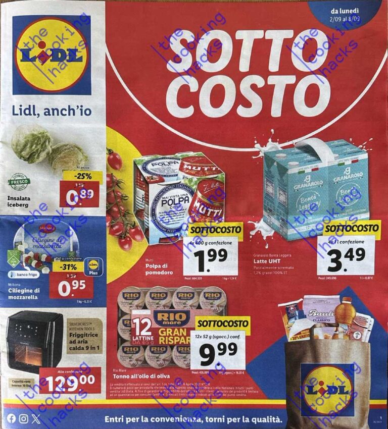 Volantino Lidl dal 2 al 8 settembre 2024