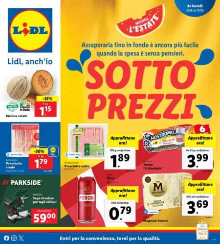 Volantino Lidl dal 5 al 11 agosto 2024: differenza tra online e cartaceo