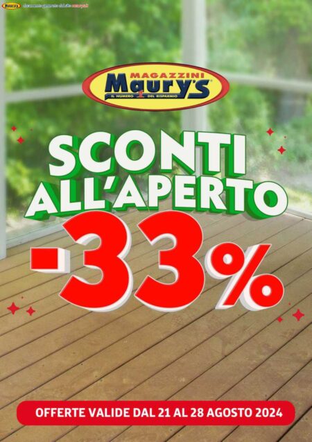 Volantino Maury’s dal 21 al 28 agosto 2024