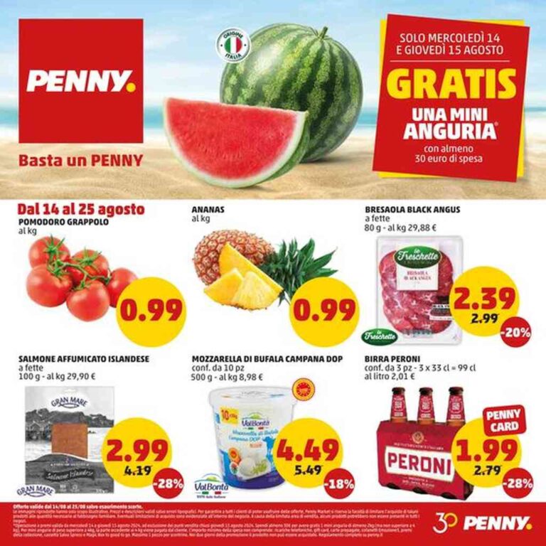 Volantino Penny dal 14 al 25 agosto 2024