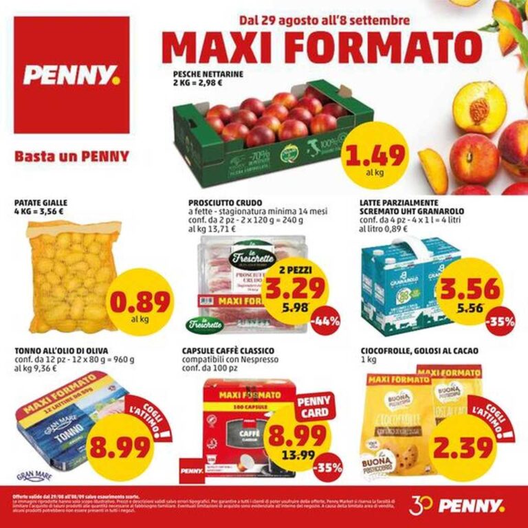 Volantino Penny dal 29 agosto al 8 settembre 2024