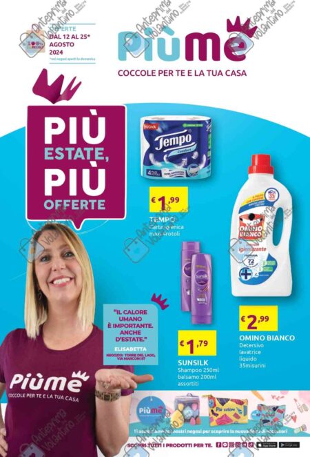 Volantino PiùMe dal 12 al 25 agosto 2024