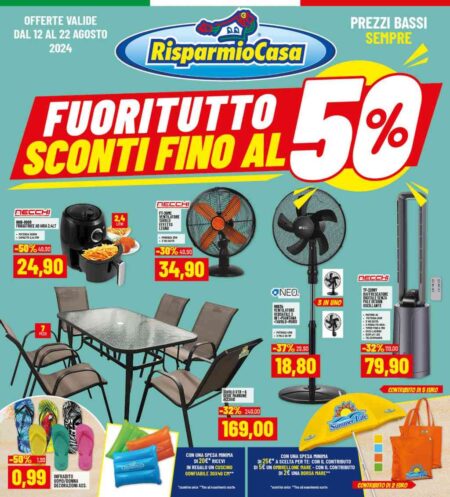Volantino Risparmio Casa dal 12 al 22 agosto 2024
