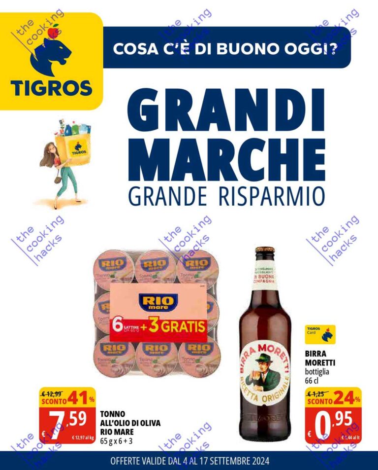 Volantino Tigros dal 4 al 17 settembre 2024