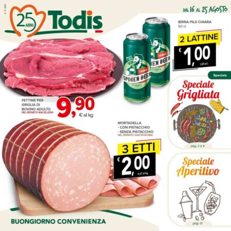 Volantino Todis dal 16 al 25 agosto 2024