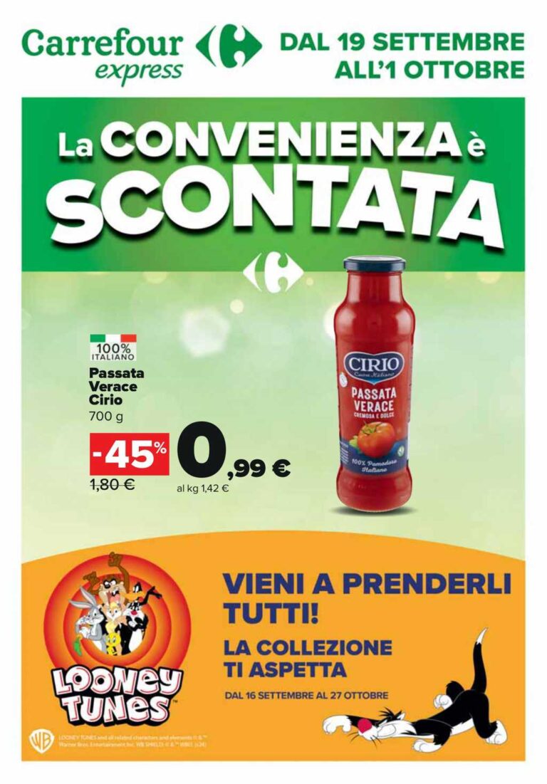 Volantino Carrefour Express dal 19 settembre al 1 ottobre 2024: La convenienza è scontata