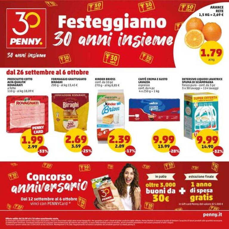 Volantino Penny dal 26 settembre al 6 ottobre 2024