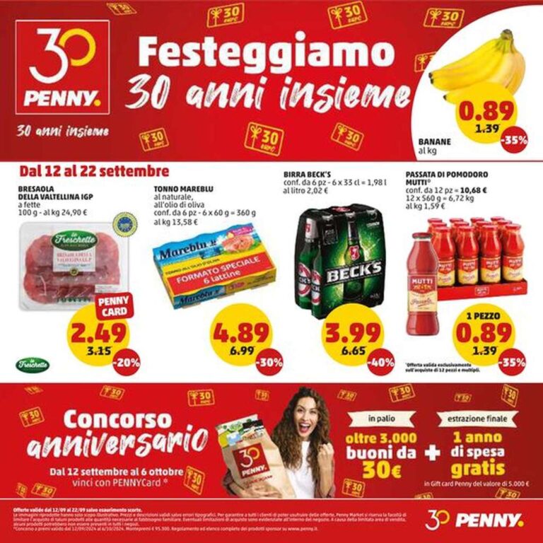 Volantino Penny dal 12 al 22 settembre 2024