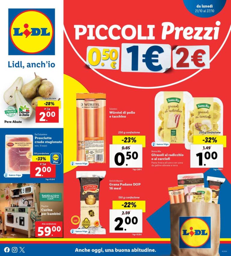 Volantino Lidl dal 21 ottobre 2024