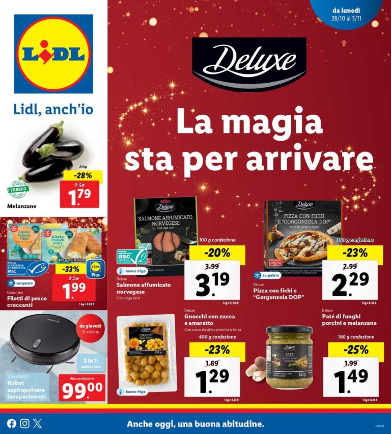 Volantino Lidl dal 28 ottobre 2024