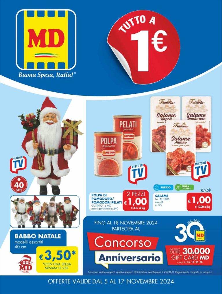 Nuovo volantino MD Anteprima dal 5 al 17 novembre 2024