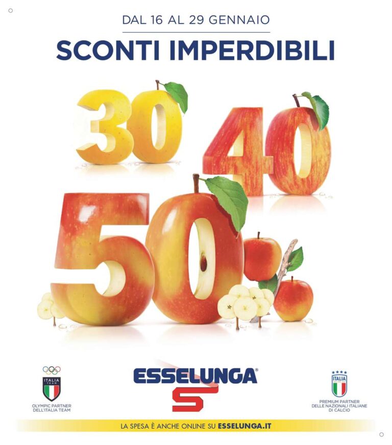 Volantino Esselunga dal 16 al 29 gennaio 2025 - Offerte e Sconti